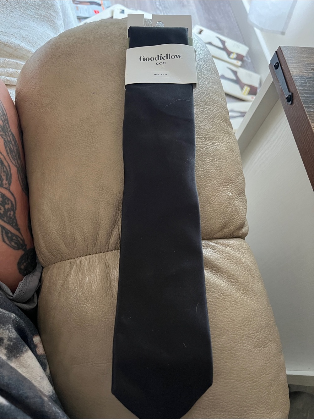 Goodfellow & Co Black Solid Satin Tie
